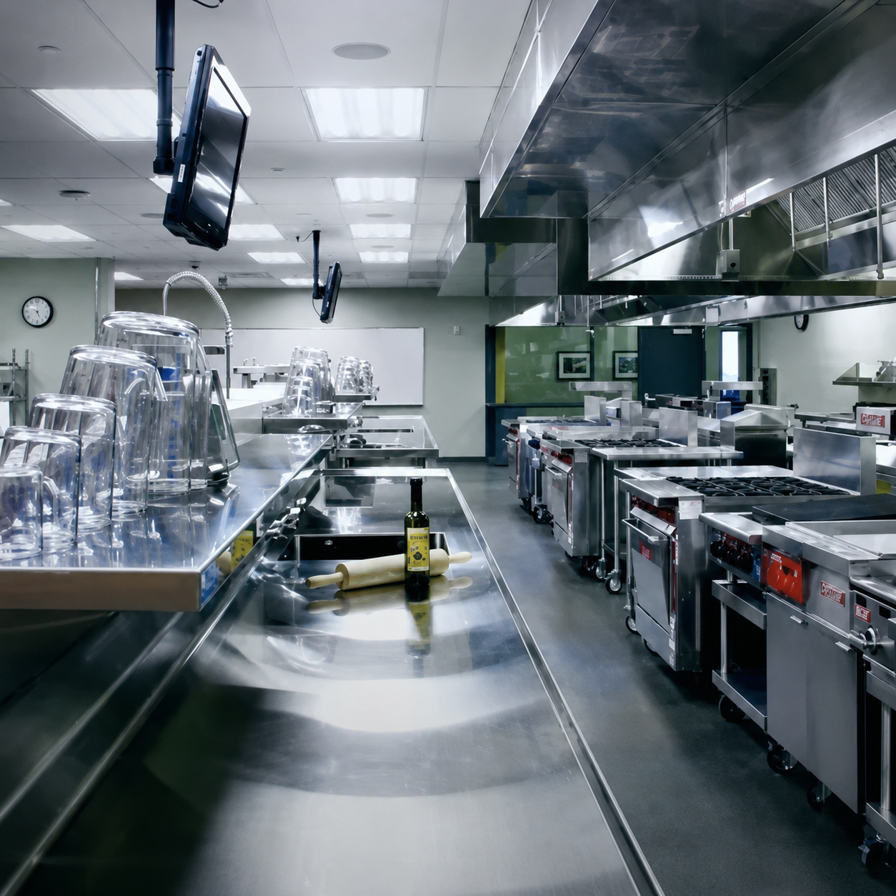 Professional commercial kitchen equipment at Owl Kitchens